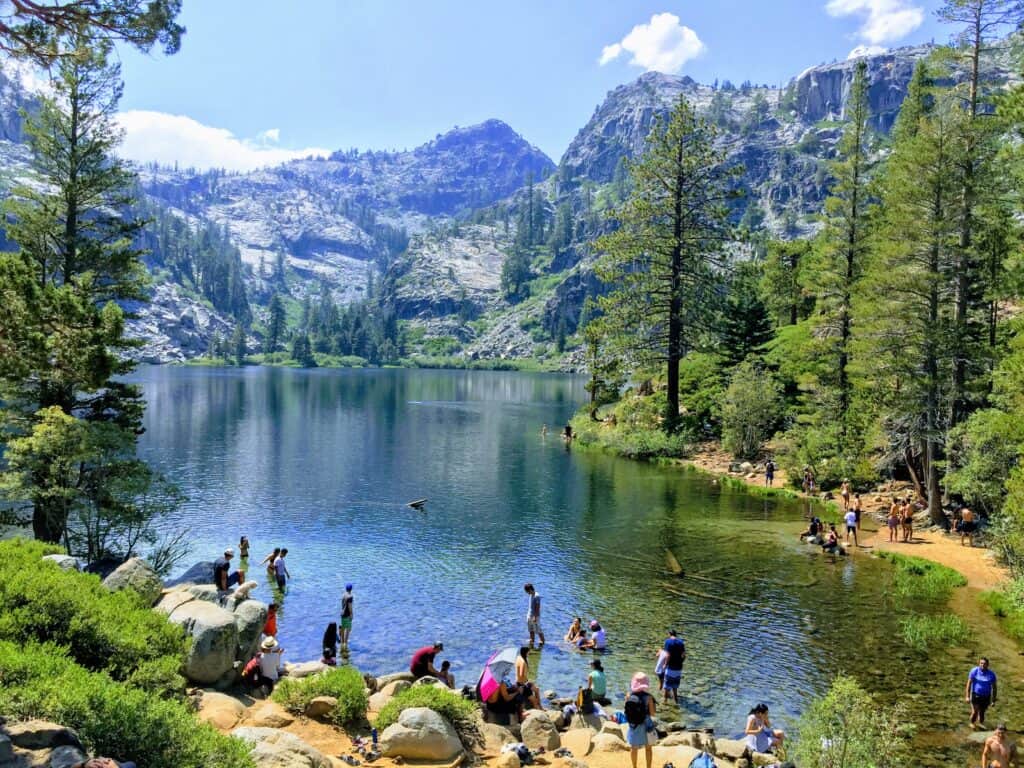 Eagle Lake at the end of Eagle Lake Trail in Lake Tahoe