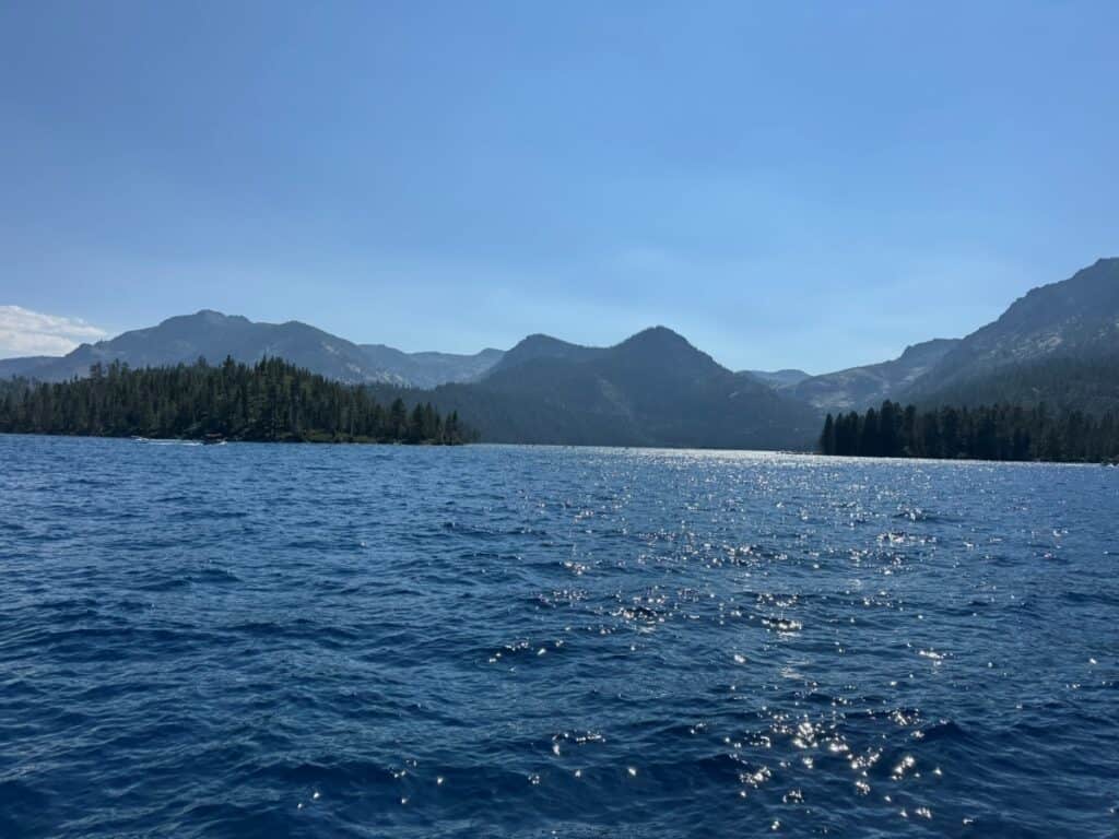 Scenic views of Emerald Bay at Lake Tahoe 