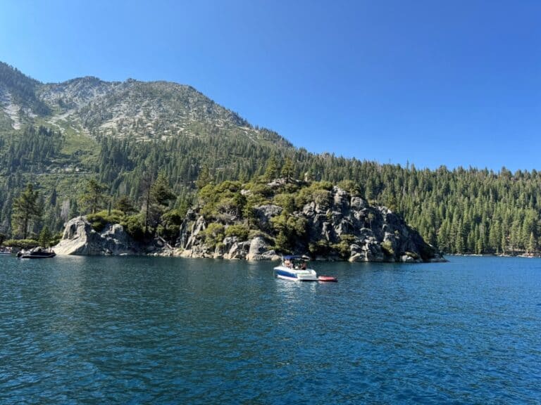 Fannette Island and Emerald Bay in Lake Tahoe