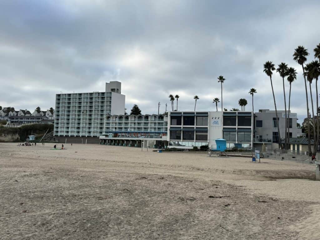 Dream Inn hotel seen from the wharf