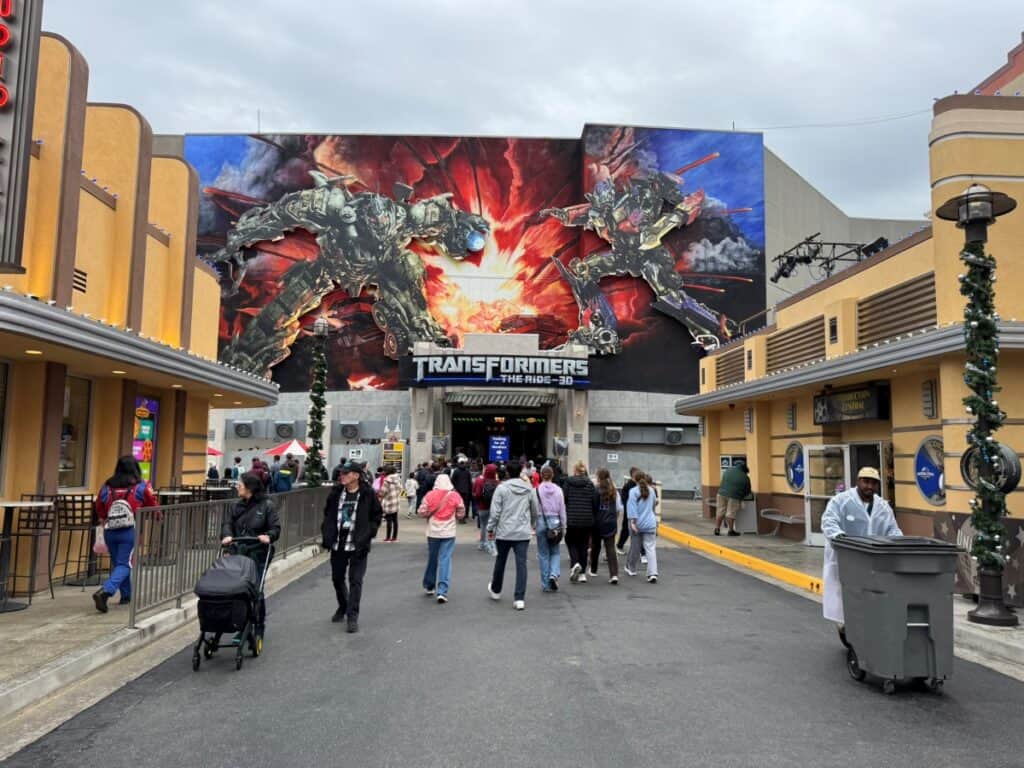 Transformers ride entrance at Universal Studios Hollywood