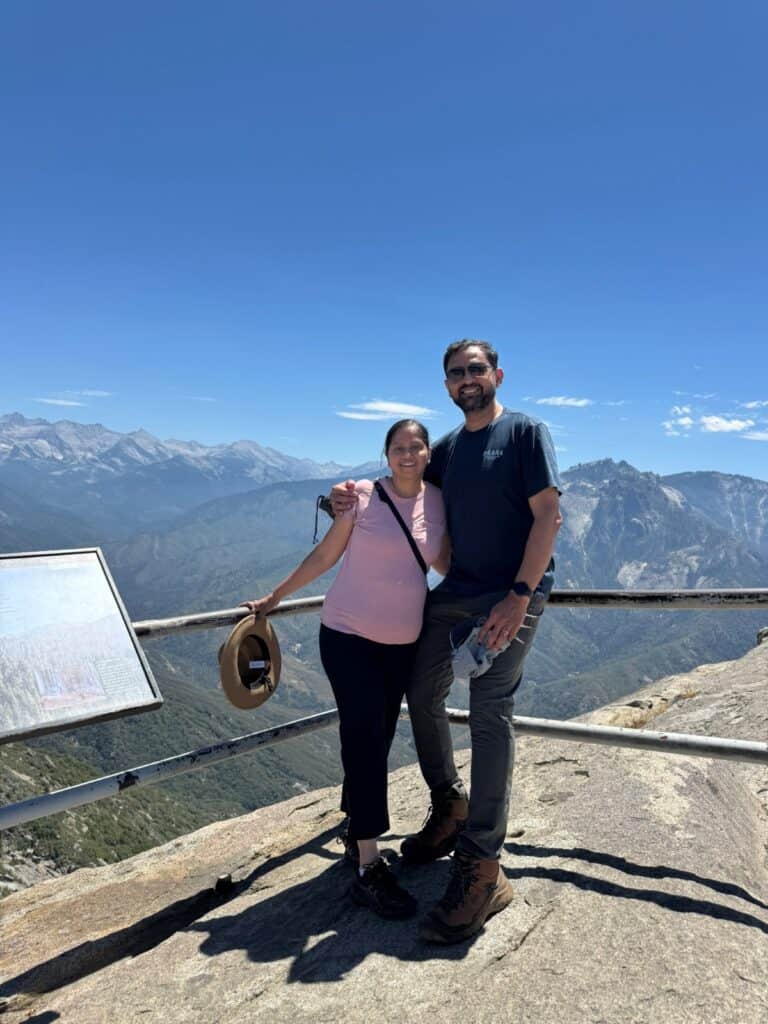 Hubby and I at Moro Rock trail