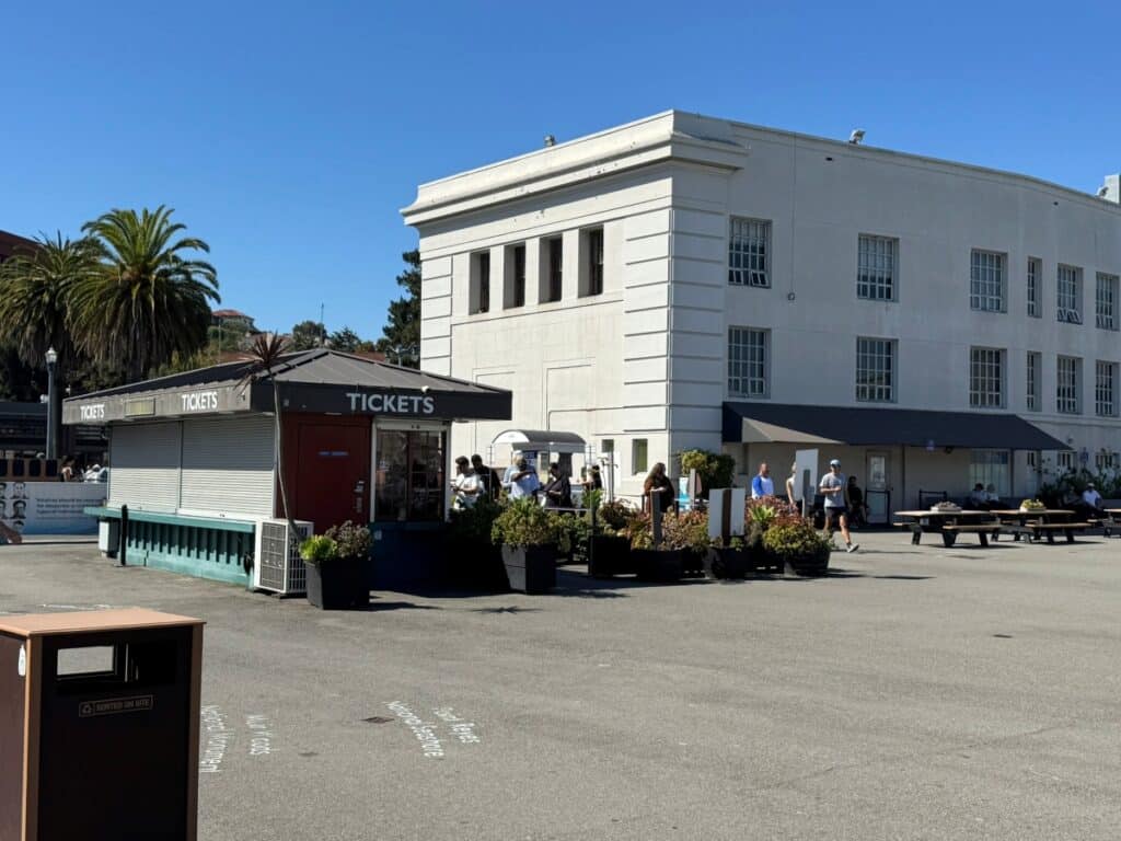 Ticket check-in booth at Pier 33